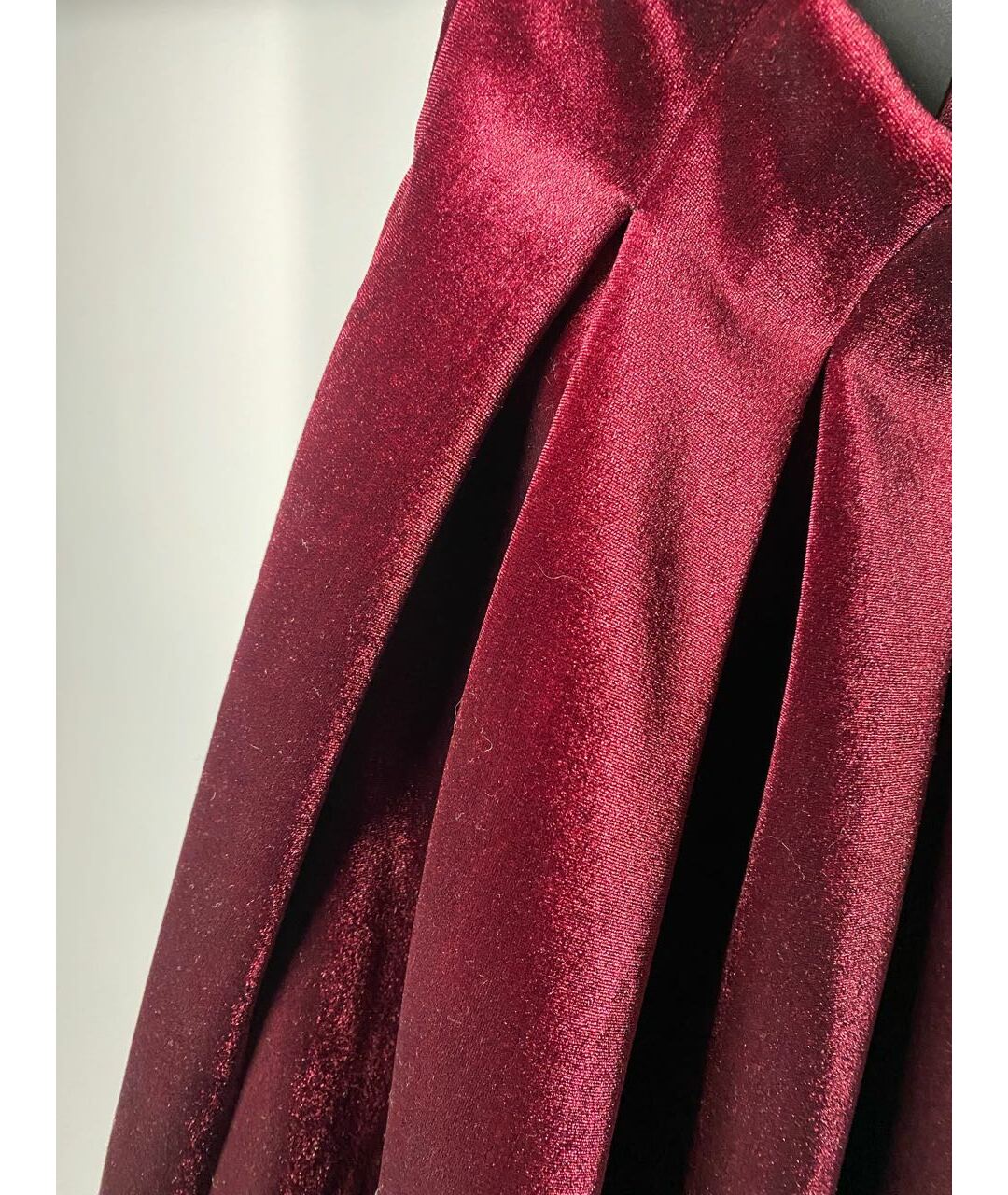 MAJE Бордовая полиэстеровая юбка мини, фото 4