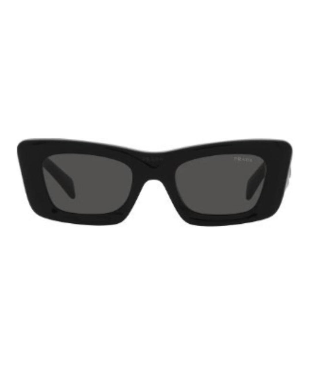 PRADA Черные пластиковые солнцезащитные очки, фото 2