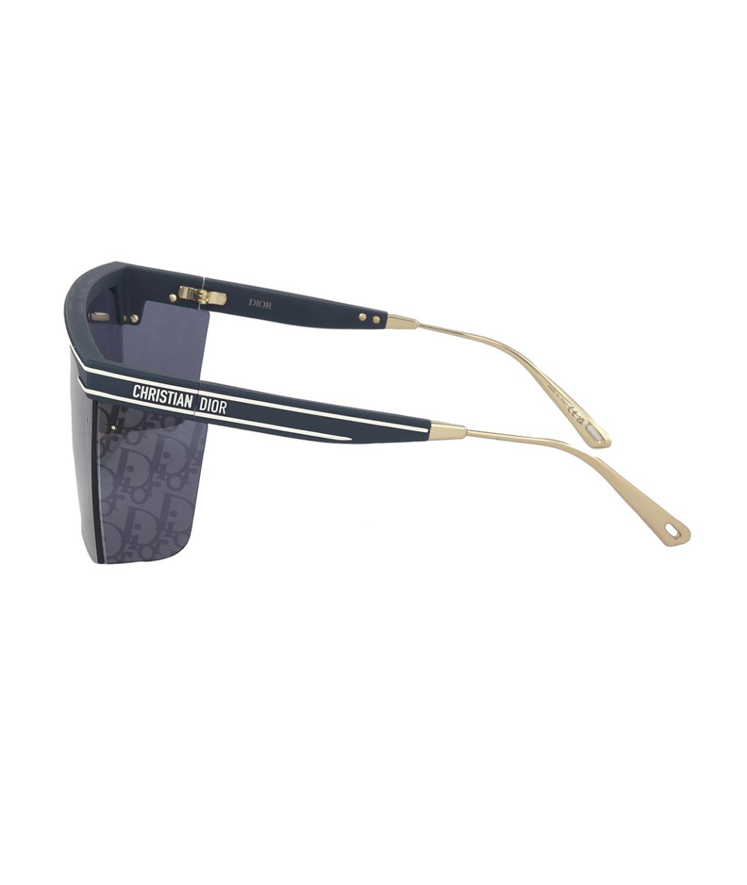 CHRISTIAN DIOR Синие металлические солнцезащитные очки, фото 3