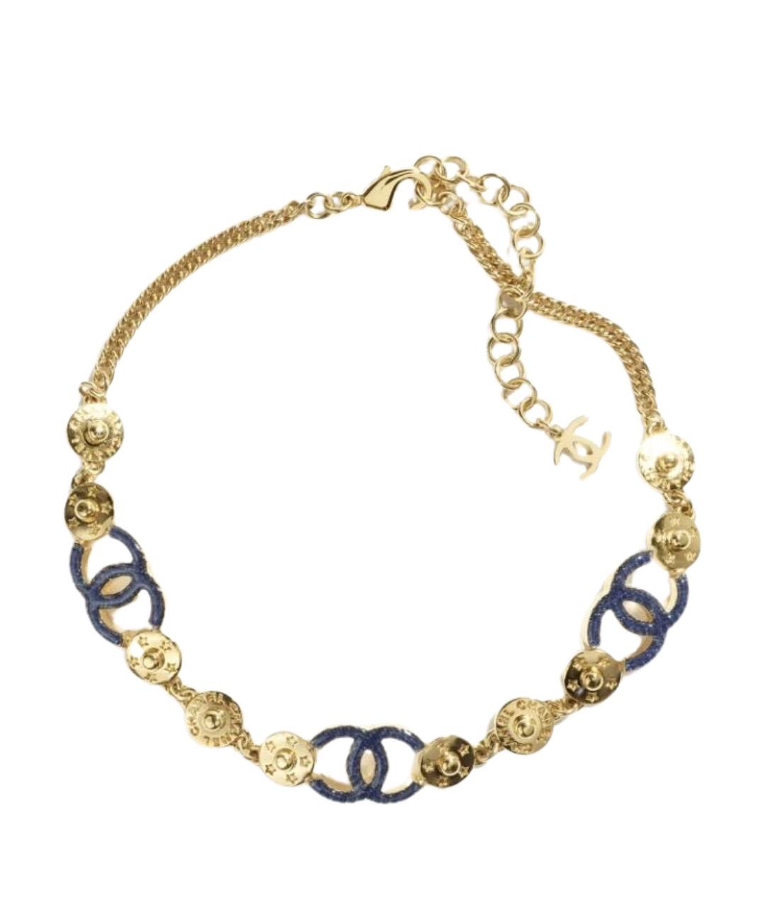 CHANEL Золотое металлическое колье, фото 1