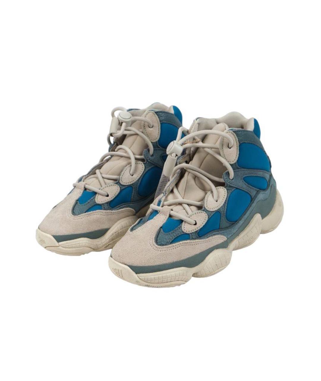 ADIDAS YEEZY Голубые текстильные кроссовки, фото 2