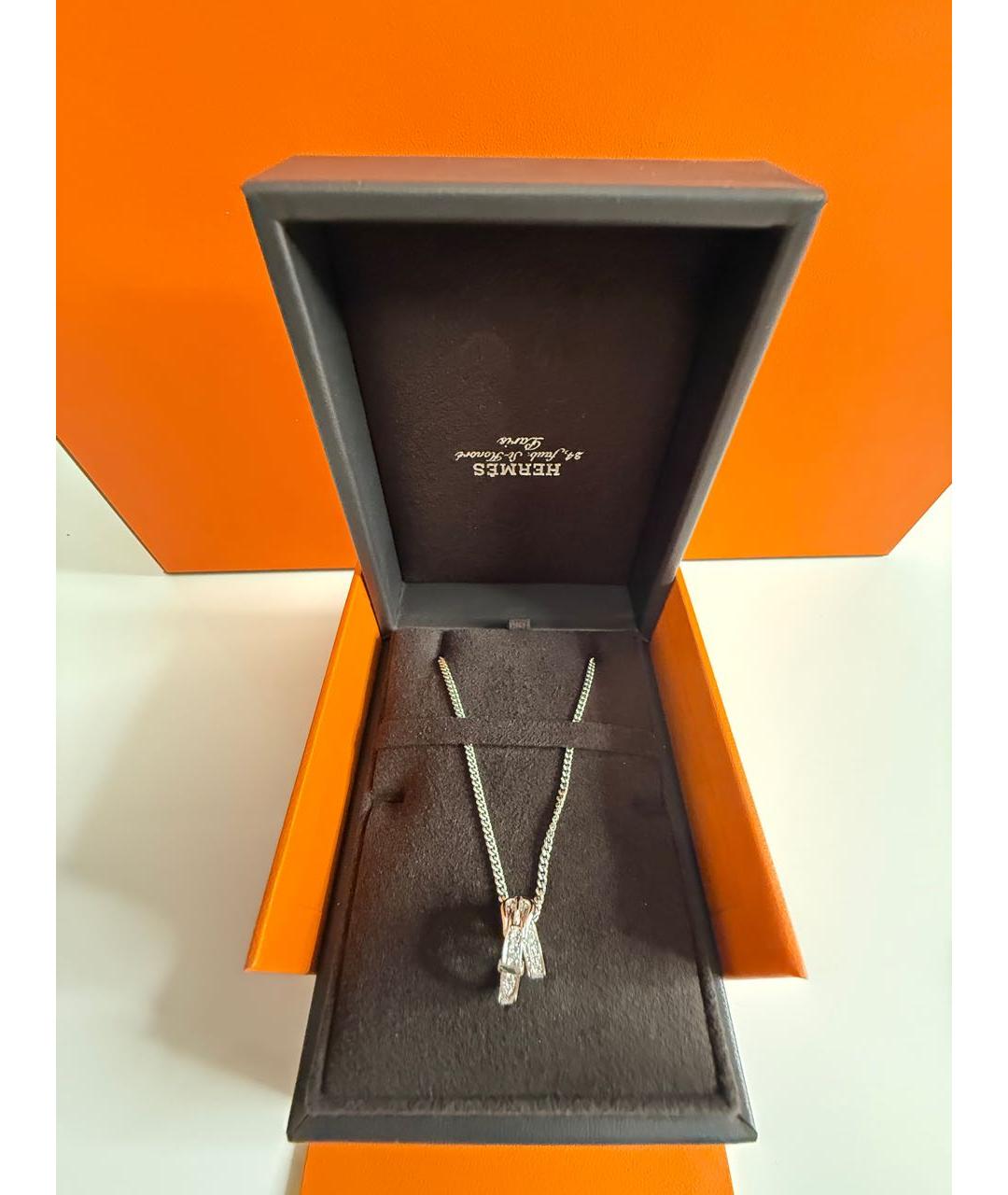 HERMES Белое колье из белого золота, фото 2