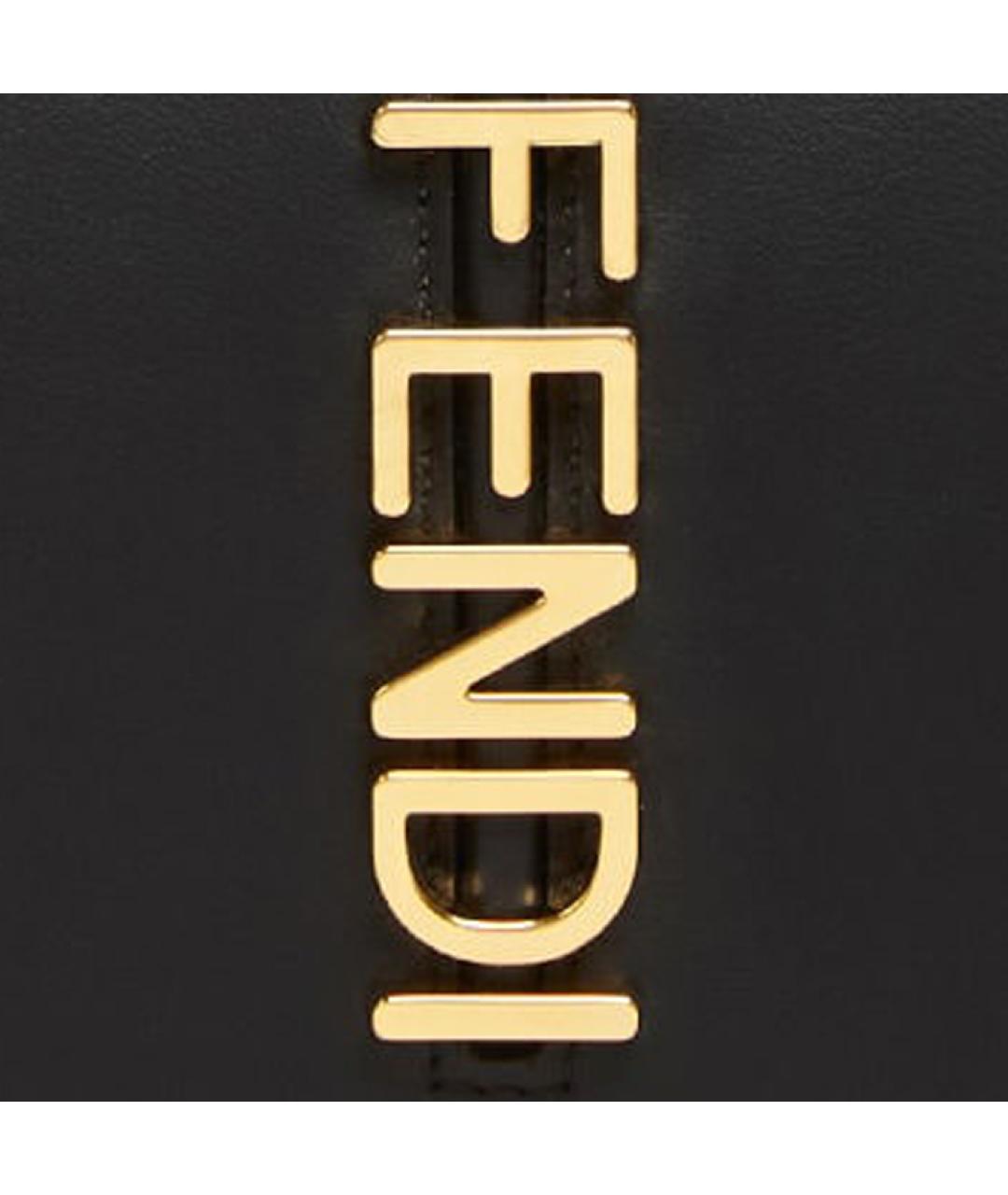 FENDI Черный кожаный кошелек, фото 7