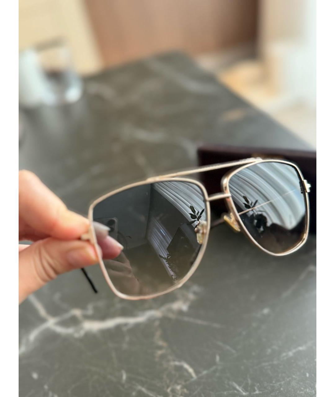 TOM FORD Золотые металлические солнцезащитные очки, фото 3