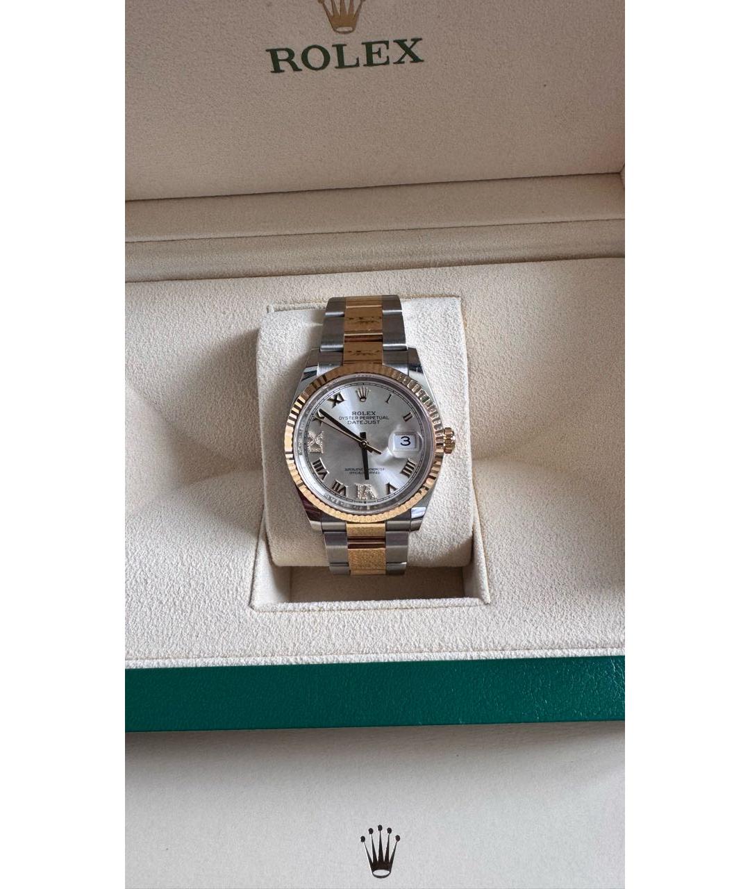 ROLEX Серебряные часы из желтого золота, фото 8