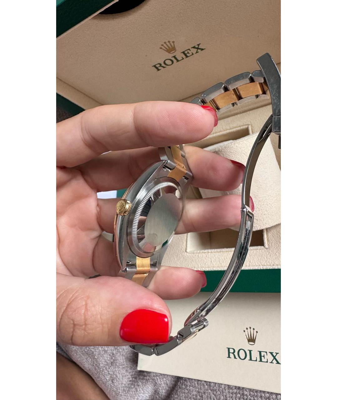ROLEX Серебряные часы из желтого золота, фото 2