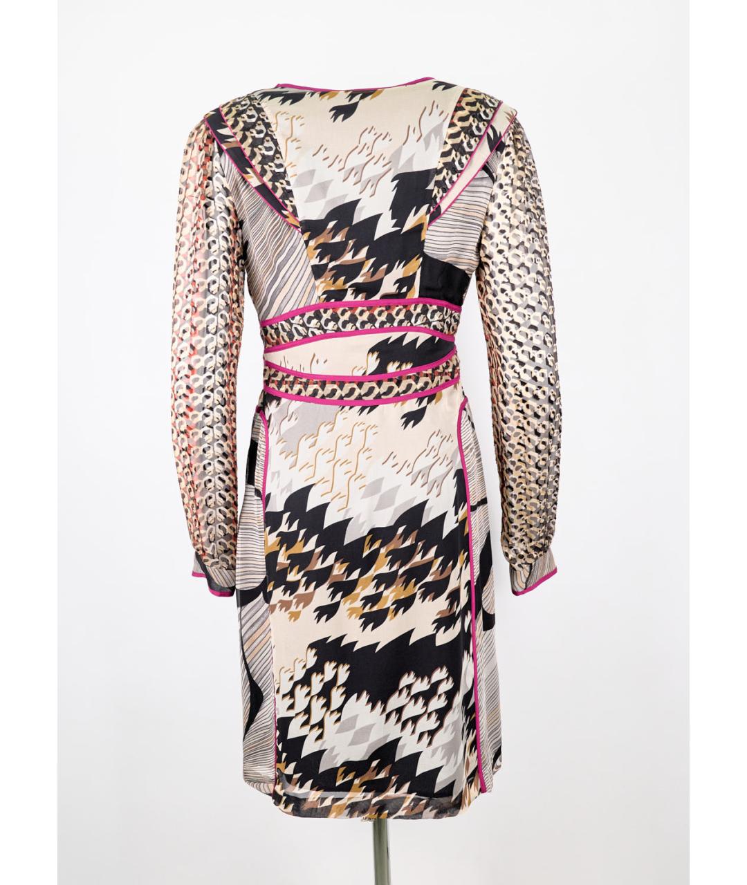 DIANE VON FURSTENBERG Мульти шелковое повседневное платье, фото 5