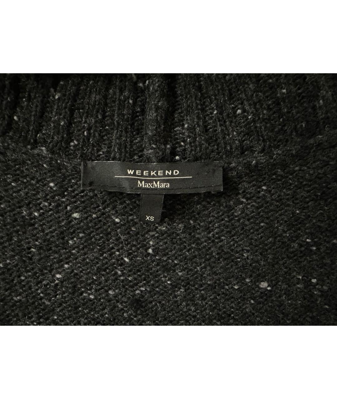 WEEKEND MAX MARA Антрацитовое шерстяное повседневное платье, фото 4