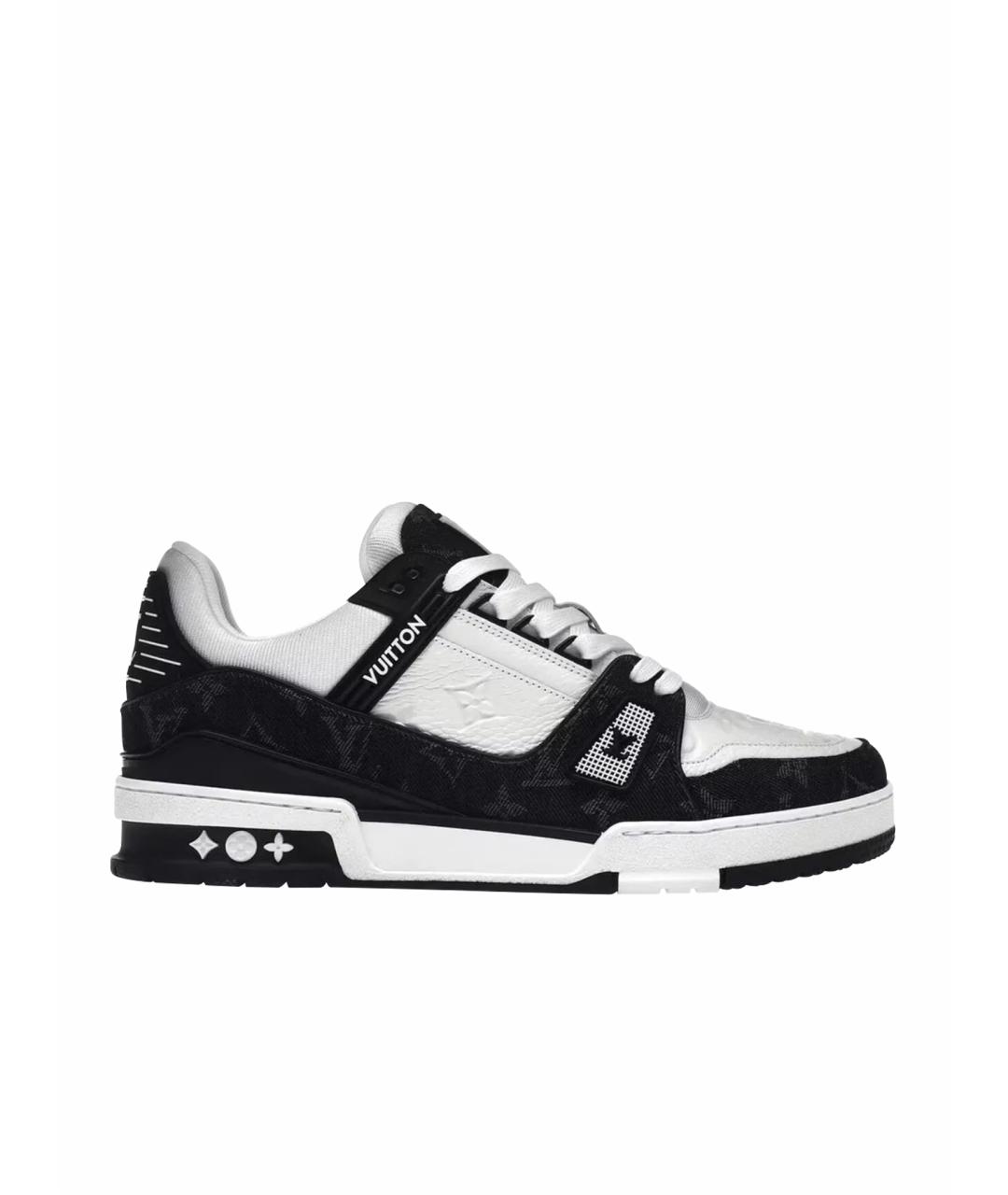 LOUIS VUITTON Черные кожаные кроссовки, фото 1
