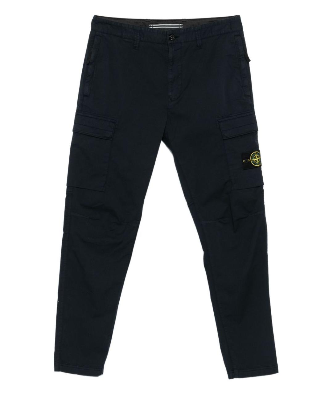 STONE ISLAND Темно-синие повседневные брюки, фото 1
