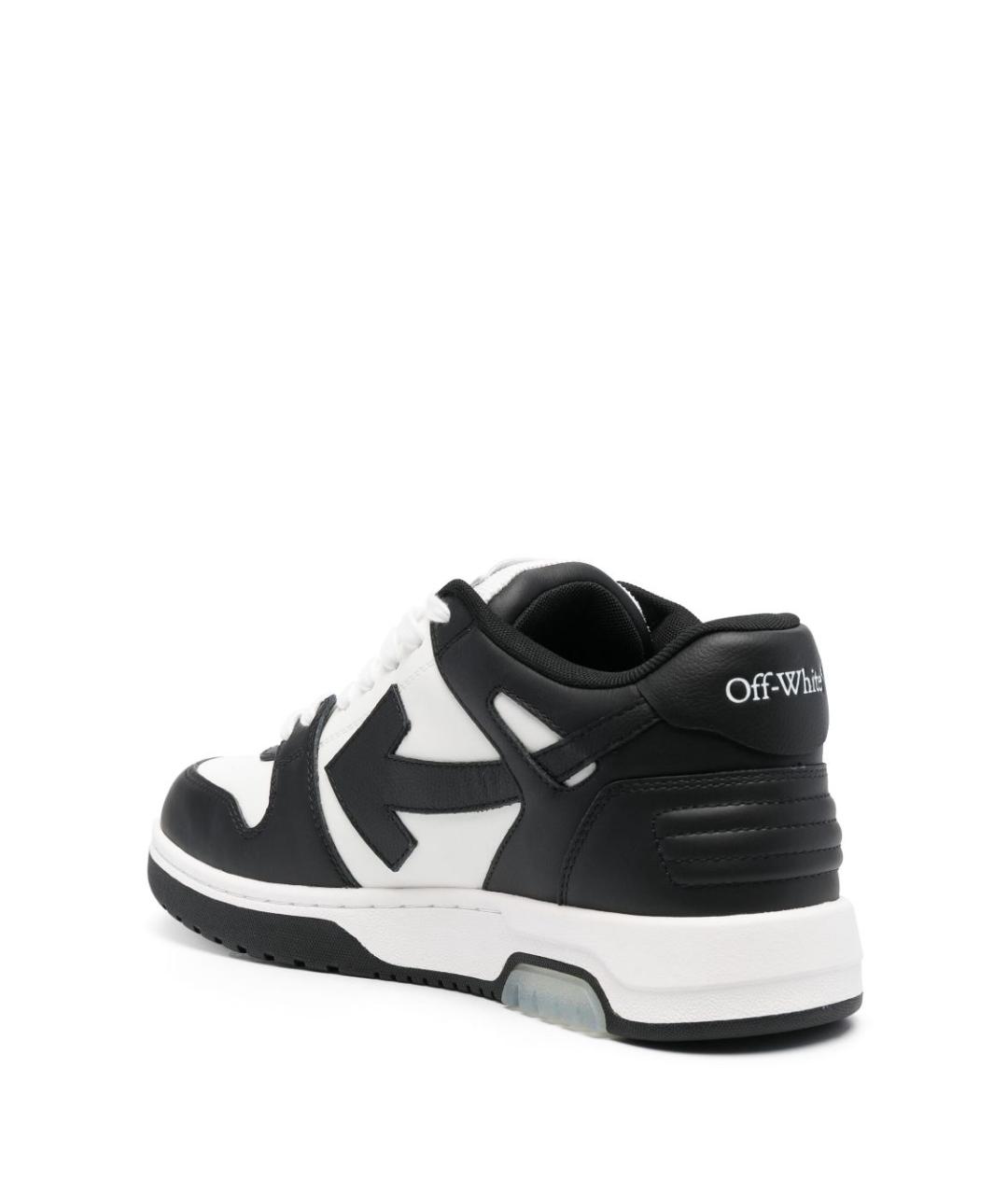 OFF-WHITE Черные кожаные низкие кроссовки / кеды, фото 2