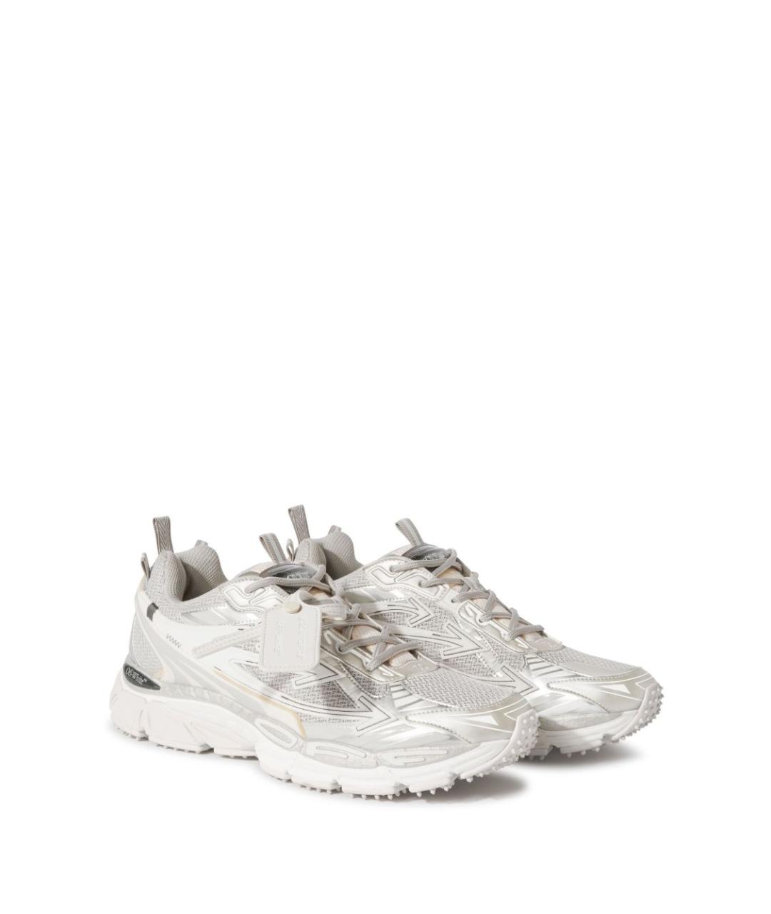 OFF-WHITE Серебряные синтетические низкие кроссовки / кеды, фото 5