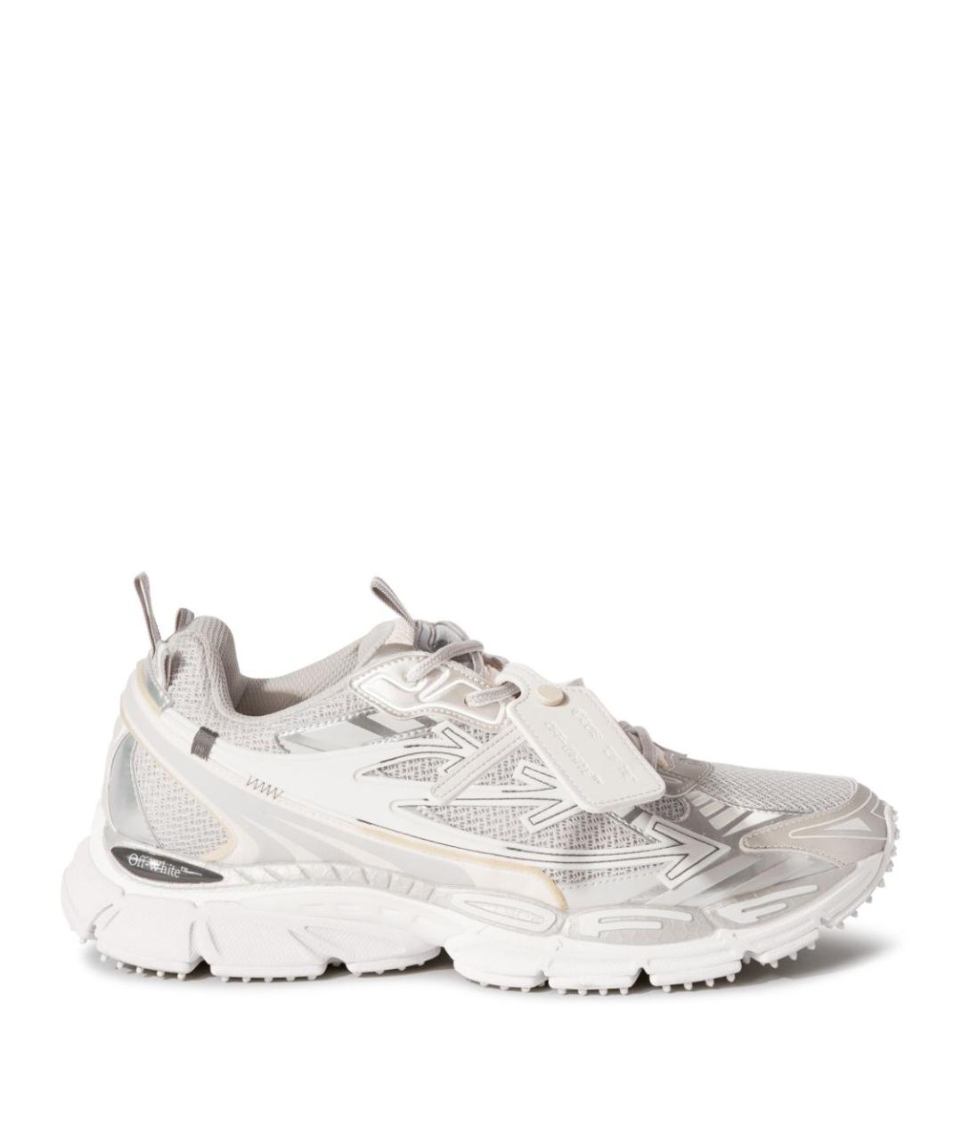 OFF-WHITE Серебряные синтетические низкие кроссовки / кеды, фото 1
