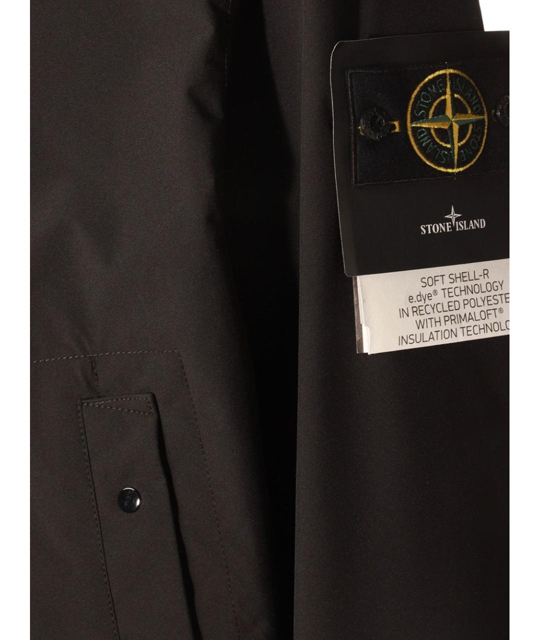 STONE ISLAND Черная полиэстеровая куртка, фото 3