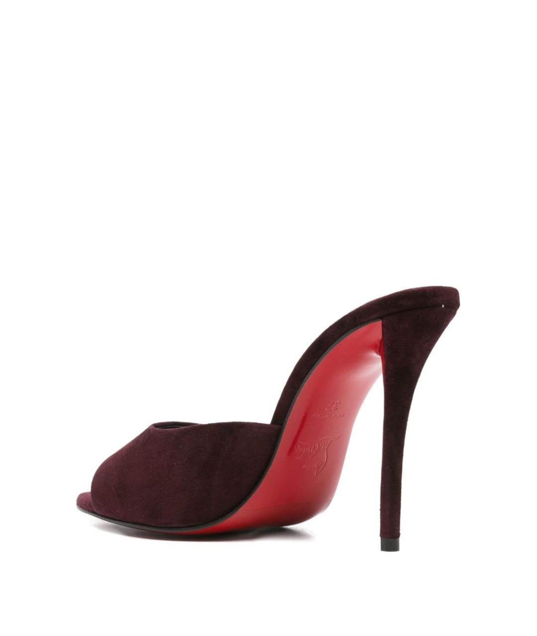 CHRISTIAN LOUBOUTIN Бордовые мюли, фото 3