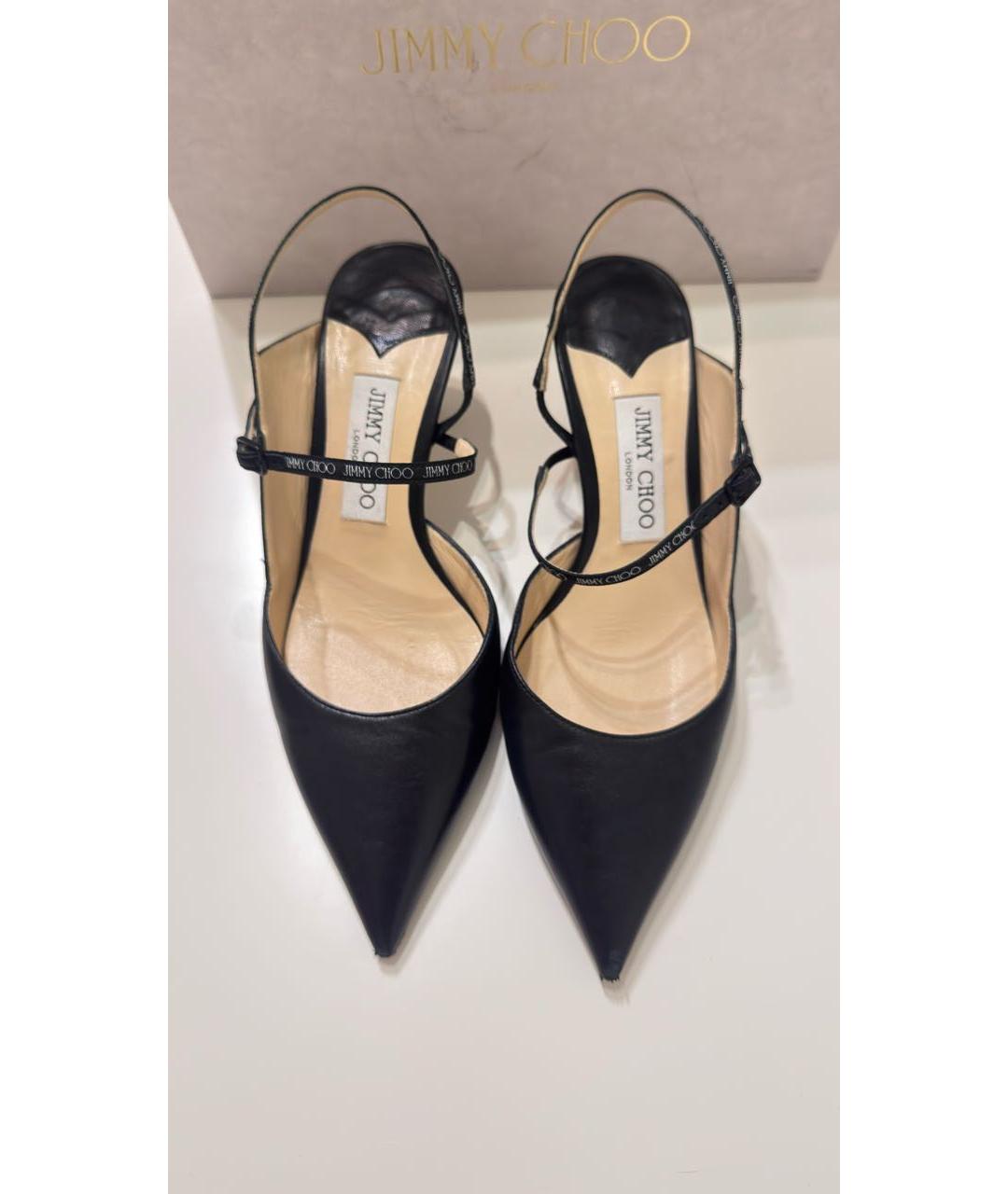 JIMMY CHOO Черные кожаные туфли, фото 2