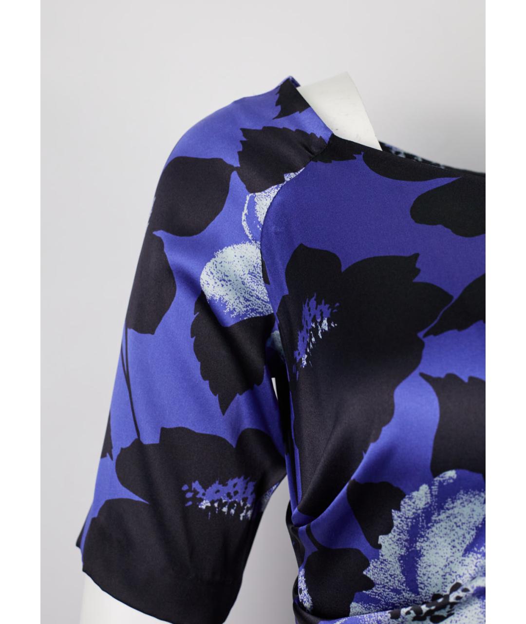 ETRO Фиолетовое шелковое повседневное платье, фото 2