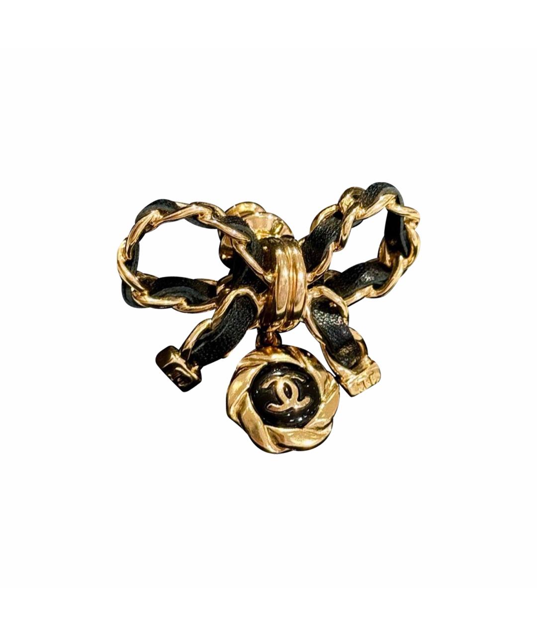 CHANEL Черная брошь, фото 1