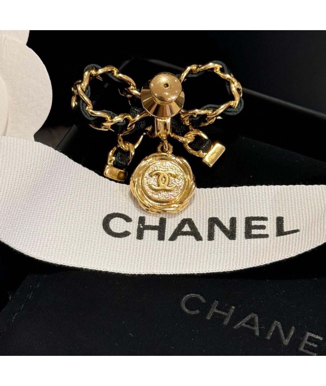 CHANEL Черная брошь, фото 3