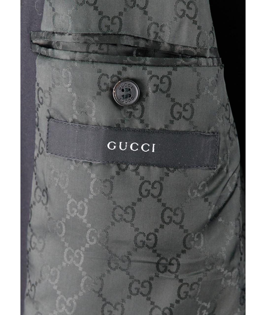 GUCCI Черный шерстяной пиджак, фото 5