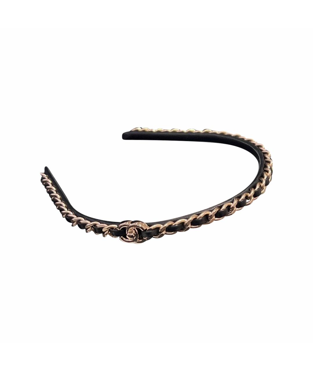 CHANEL Черный ободок, фото 1