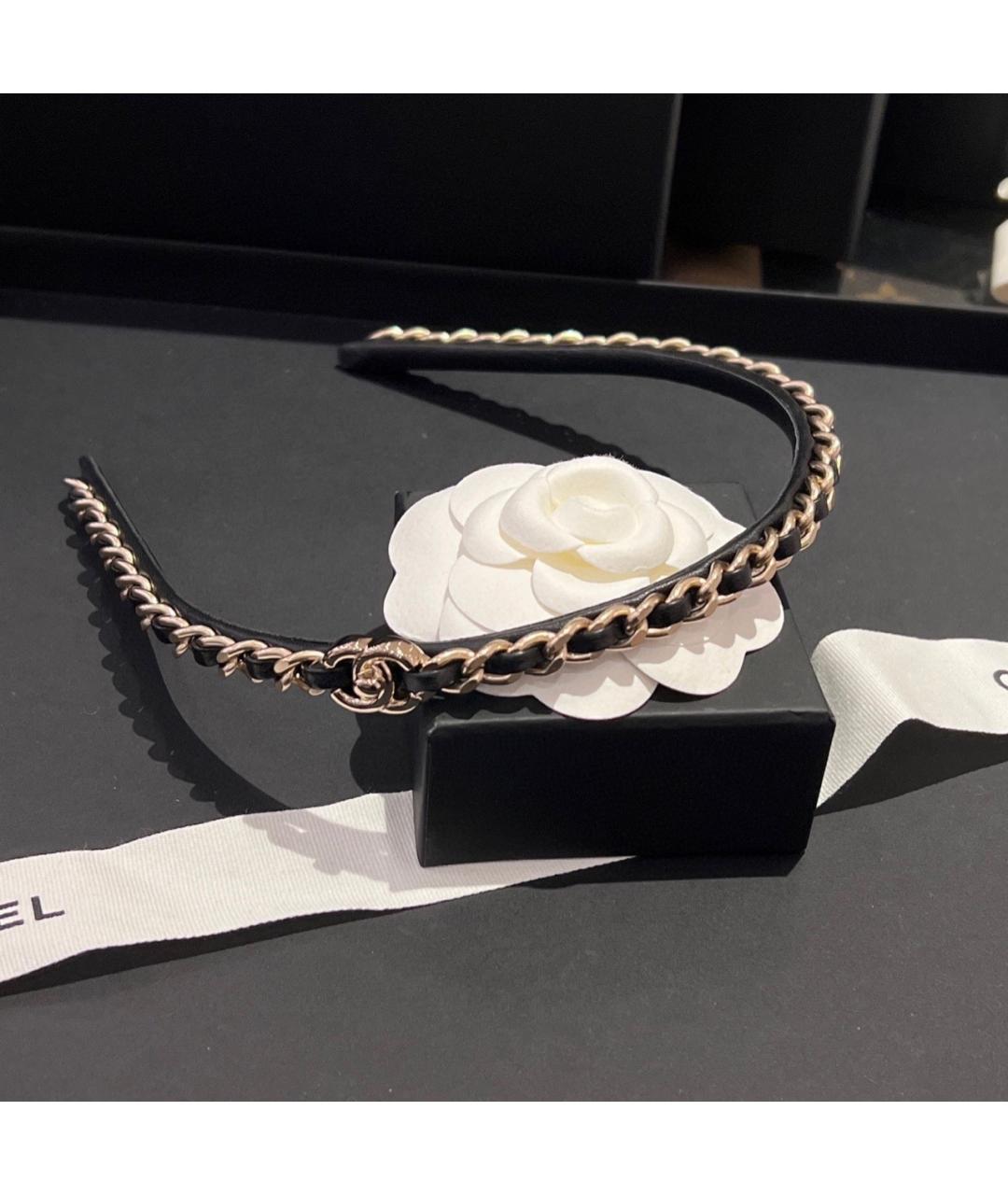 CHANEL Черный ободок, фото 2