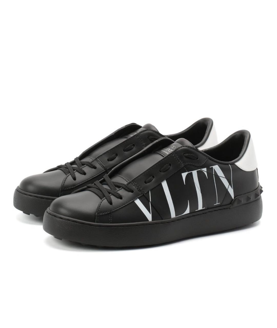 VALENTINO Черные кожаные кеды, фото 3