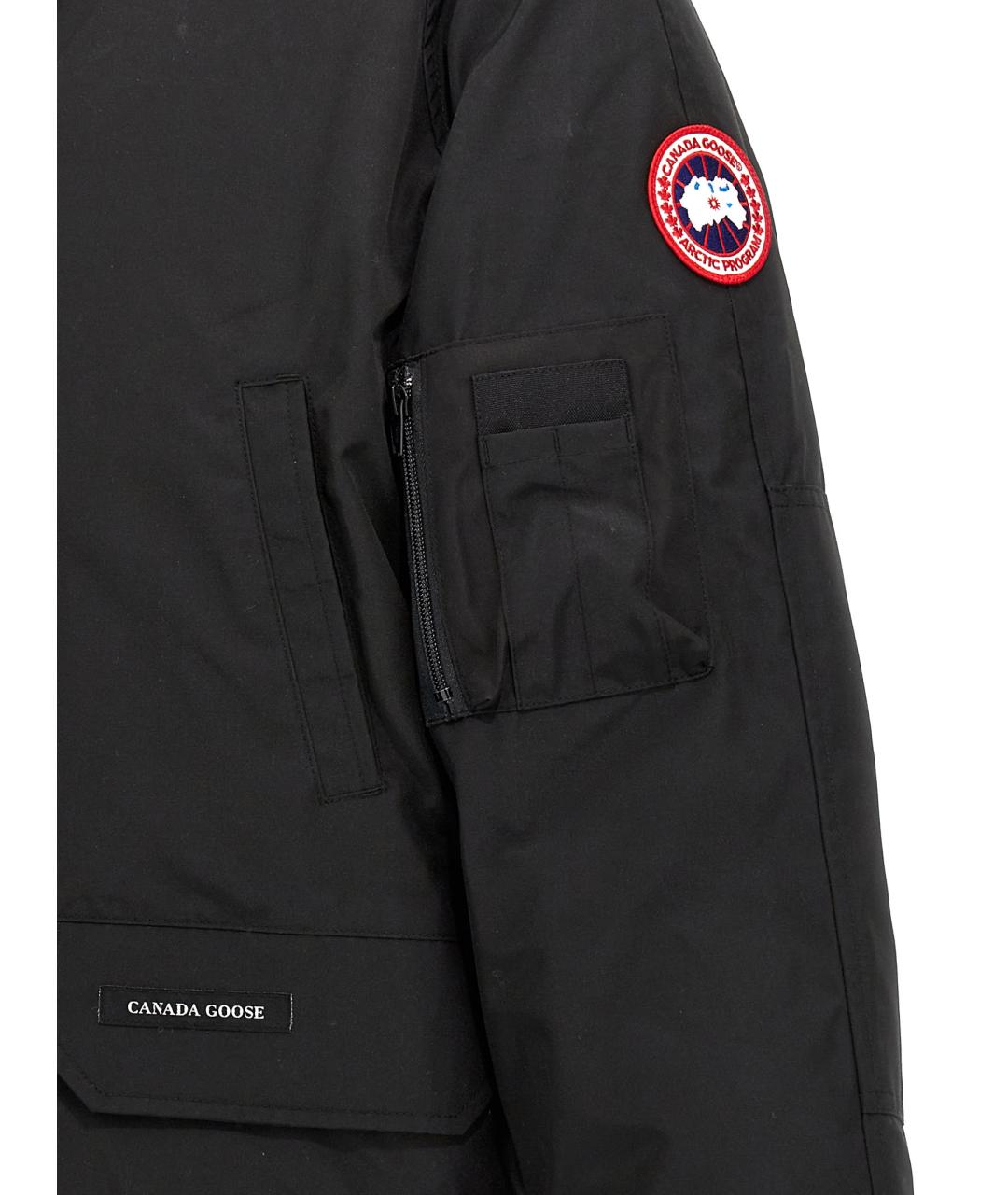 CANADA GOOSE Черная полиэстеровая куртка, фото 4