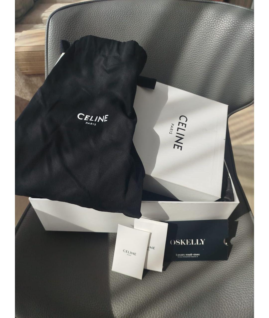 CELINE Белые кожаные кеды, фото 8