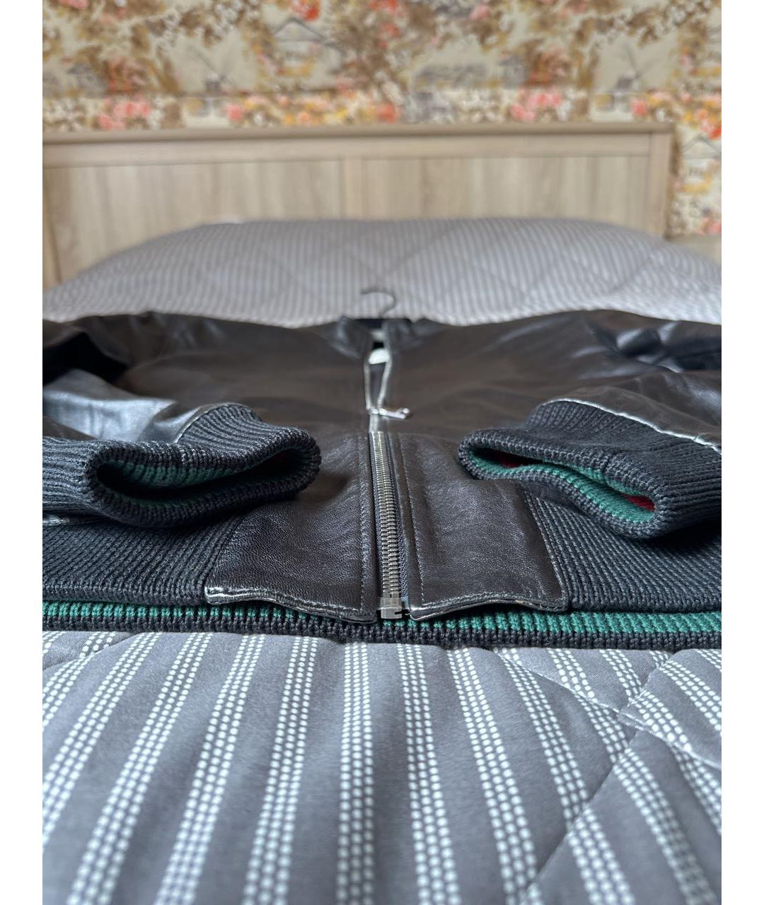 GUCCI Черная кожаная куртка, фото 5