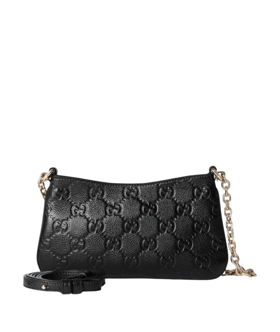 GUCCI Черная кожаная сумка через плечо, фото 1