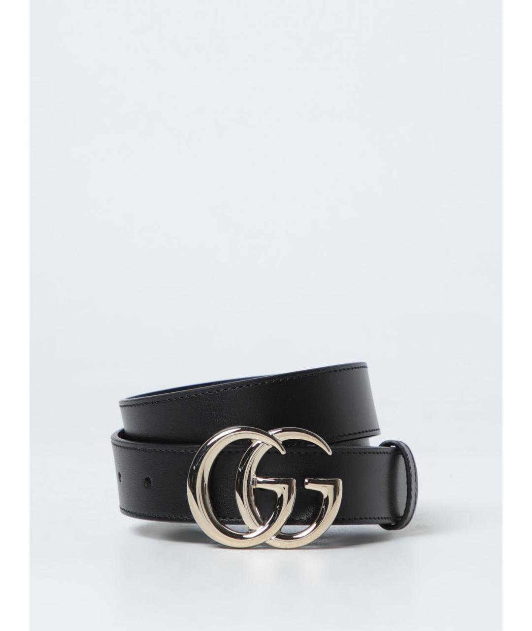 GUCCI Черный кожаный ремень, фото 3