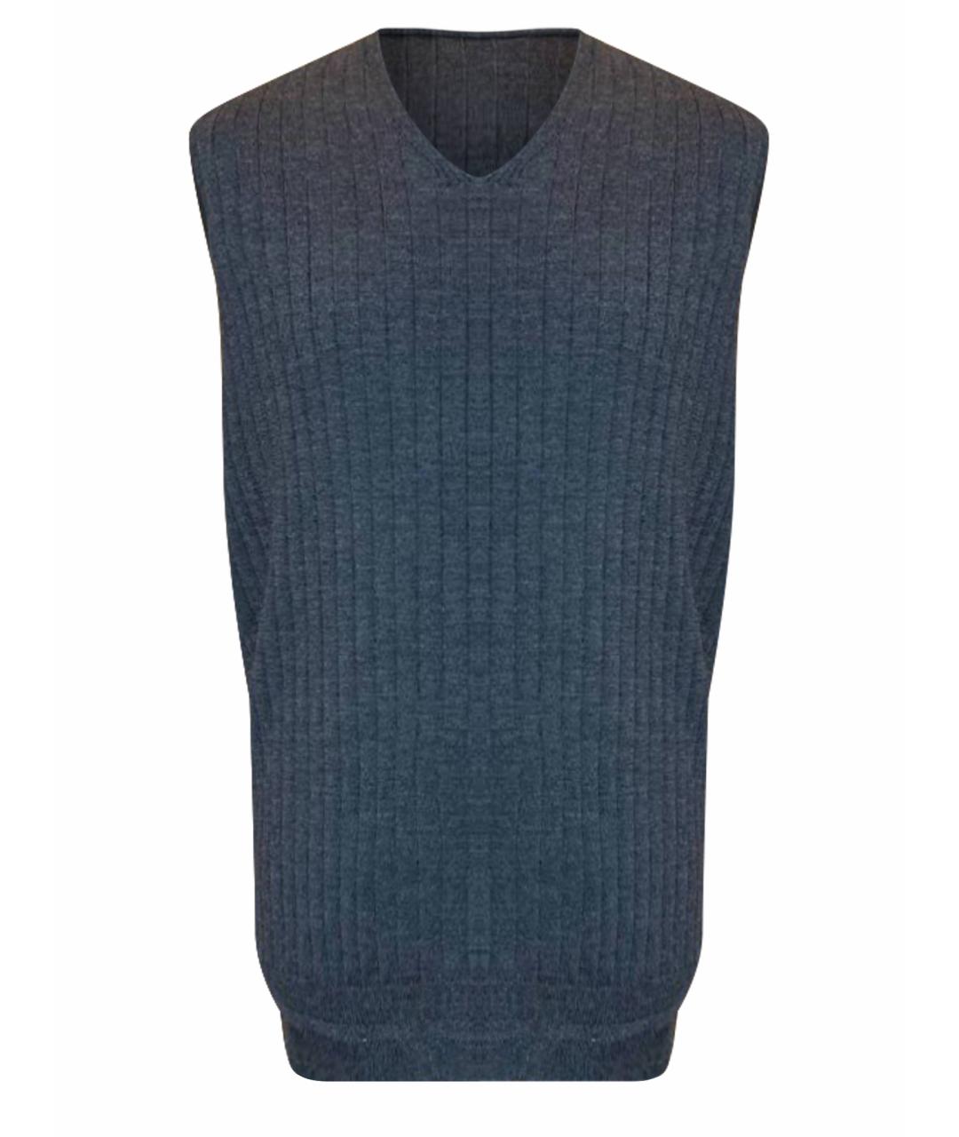 CORNELIANI Серая шерстяная жилетка, фото 1