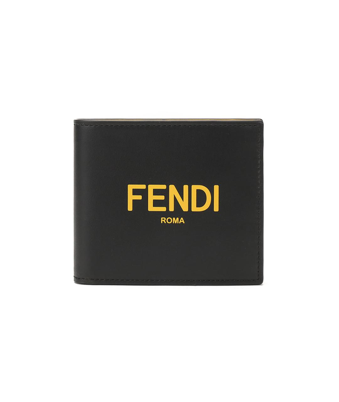 FENDI Черный кожаный кошелек, фото 1