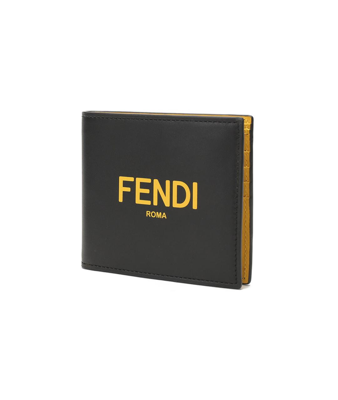 FENDI Черный кожаный кошелек, фото 2