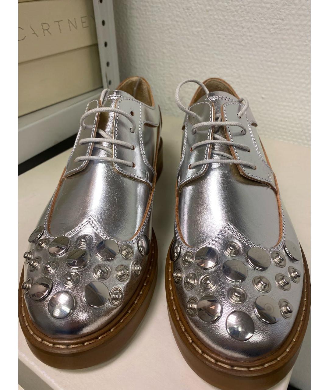 MM6 MAISON MARGIELA Серебряные лоферы из лакированной кожи, фото 2