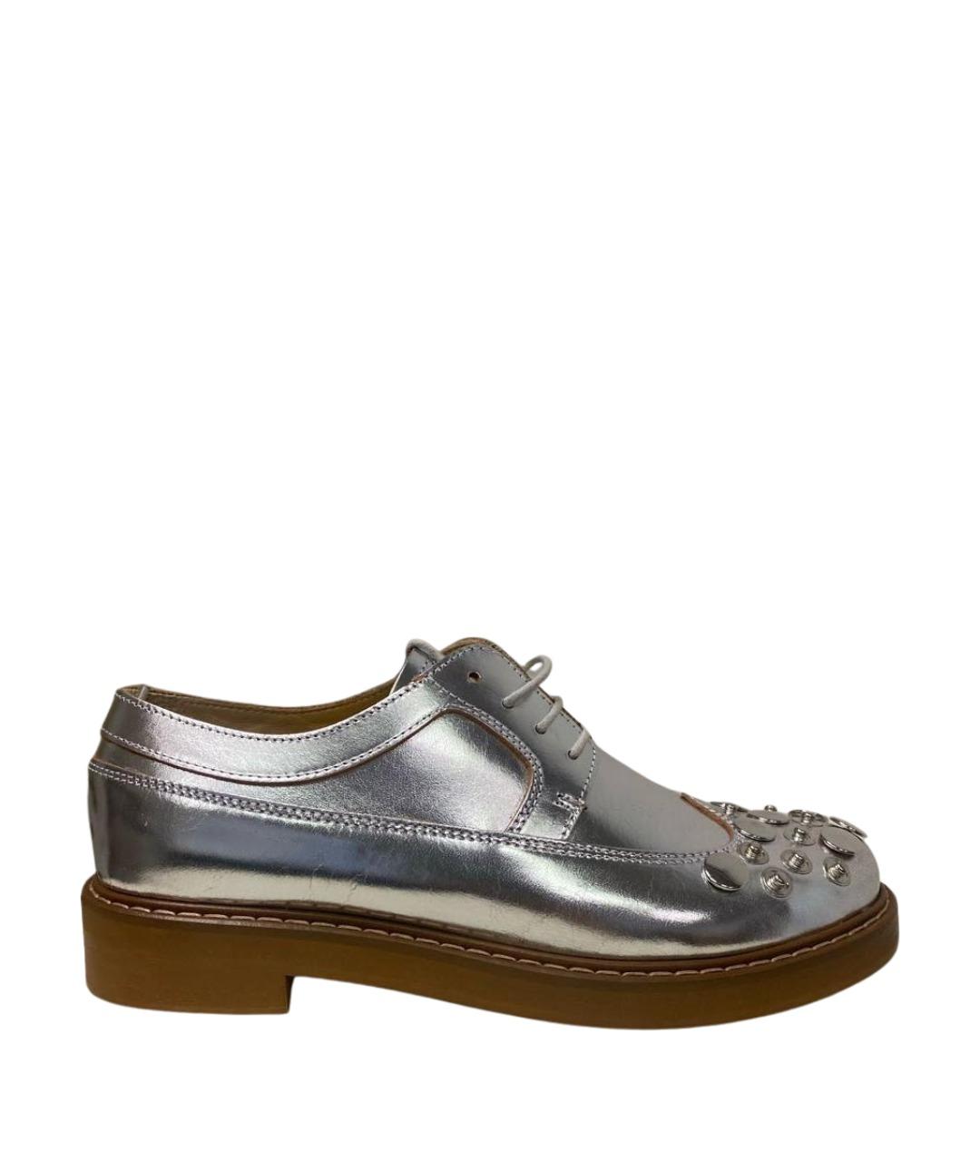 MM6 MAISON MARGIELA Серебряные лоферы из лакированной кожи, фото 1