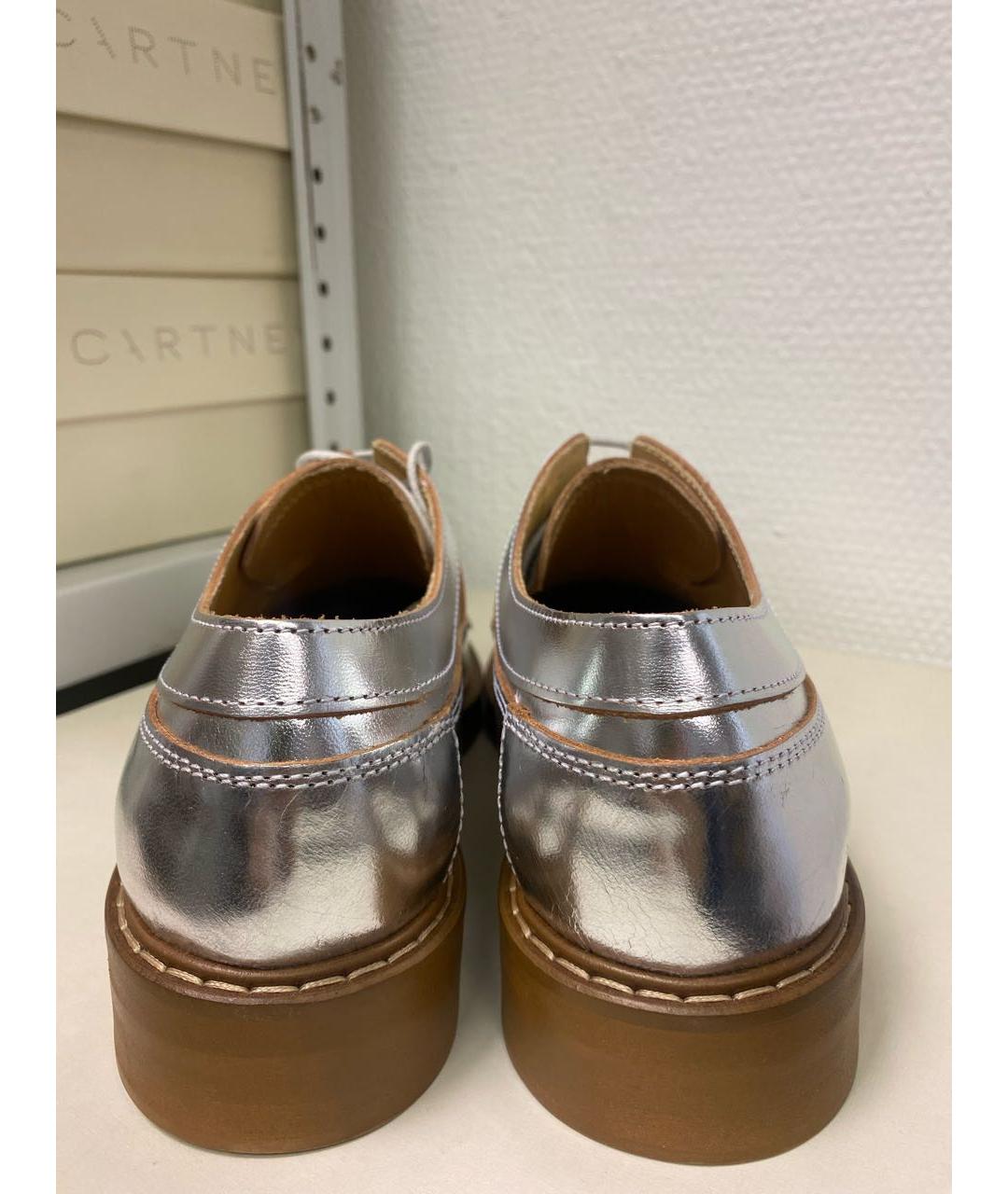 MM6 MAISON MARGIELA Серебряные лоферы из лакированной кожи, фото 4