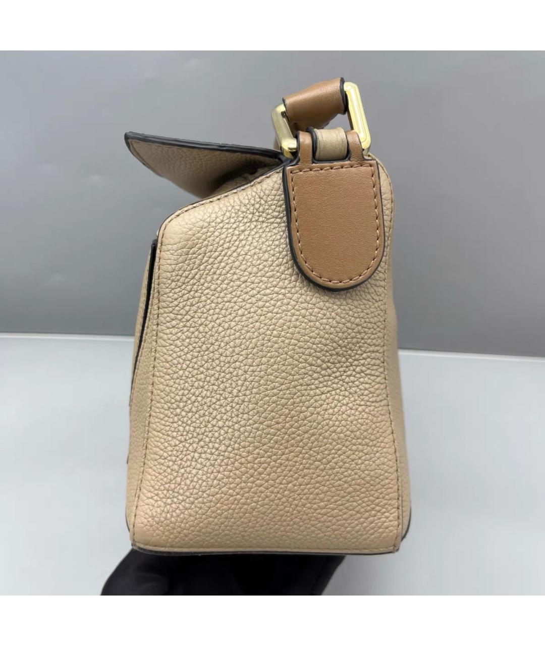 LOEWE Коричневая кожаная сумка через плечо, фото 3