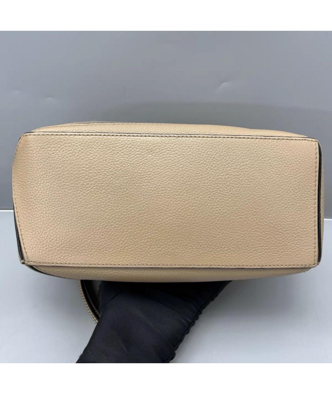 LOEWE Коричневая кожаная сумка через плечо, фото 4