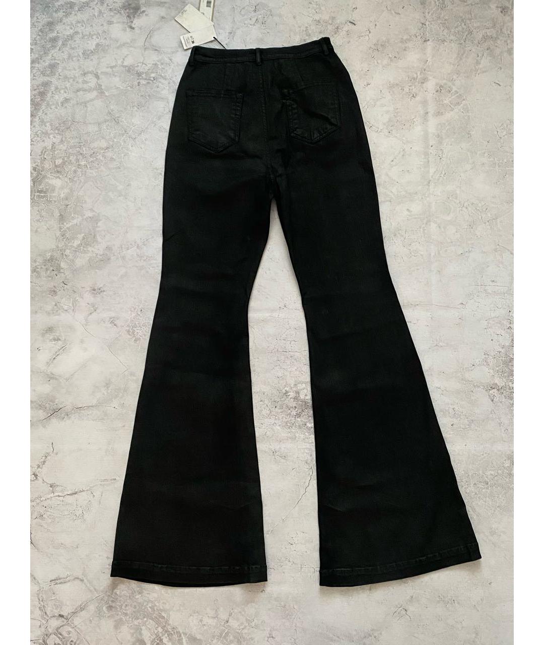 RICK OWENS Черные хлопковые прямые джинсы, фото 2