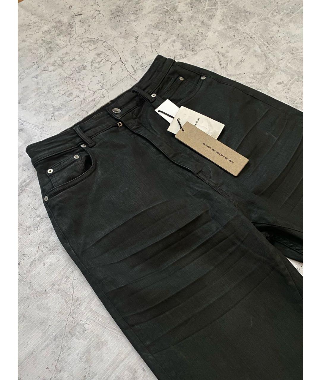 RICK OWENS Черные хлопковые прямые джинсы, фото 3