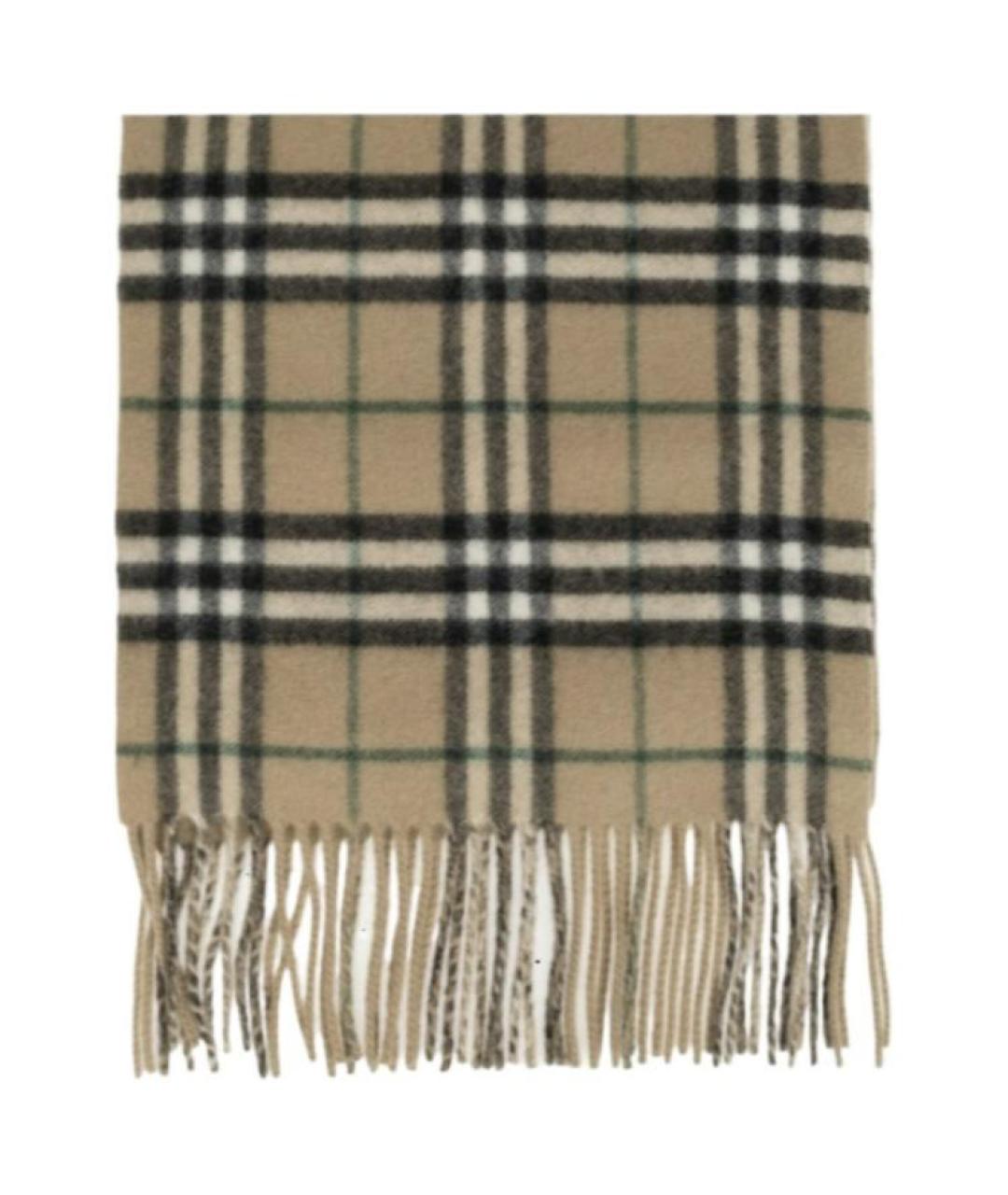 BURBERRY Бежевый кашемировый шарф, фото 1
