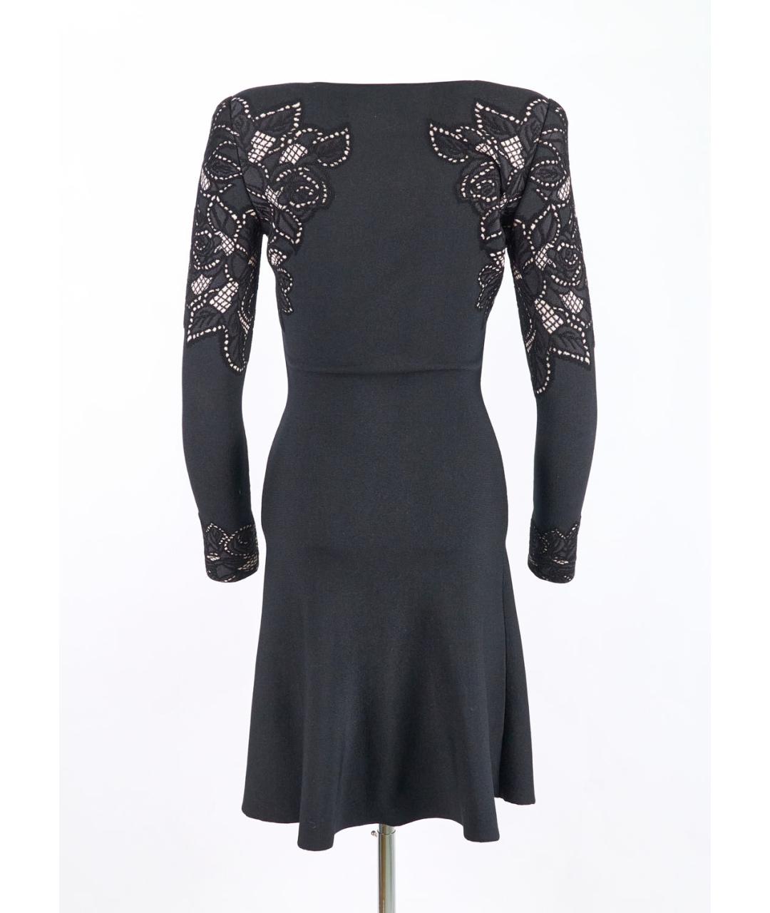 ALEXANDER MCQUEEN Черное шерстяное повседневное платье, фото 5