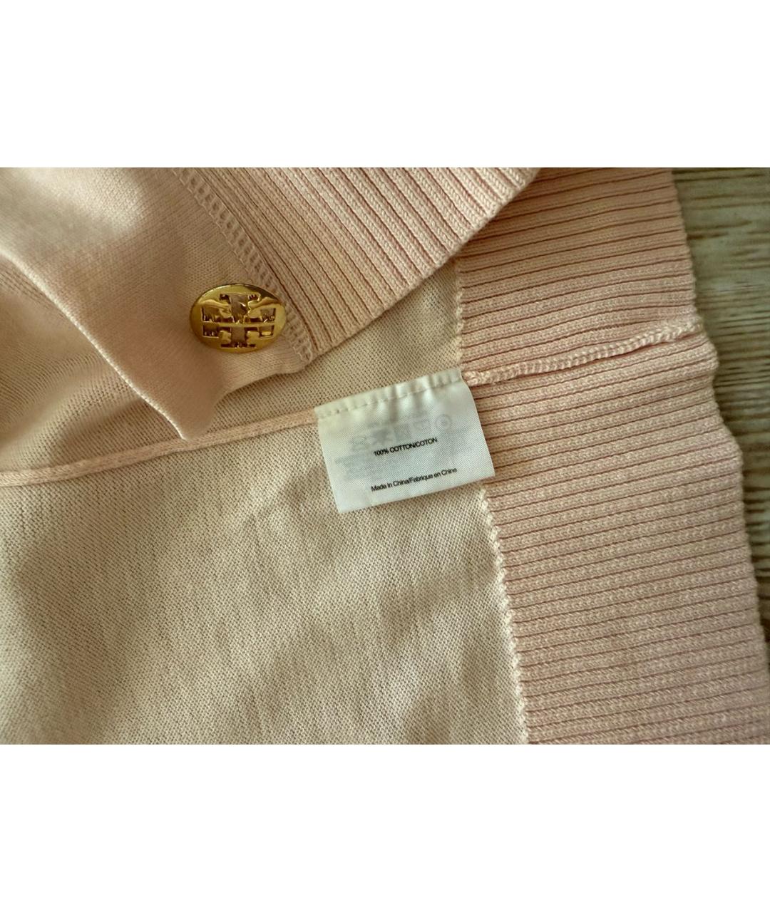 TORY BURCH Розовый хлопковый кардиган, фото 5