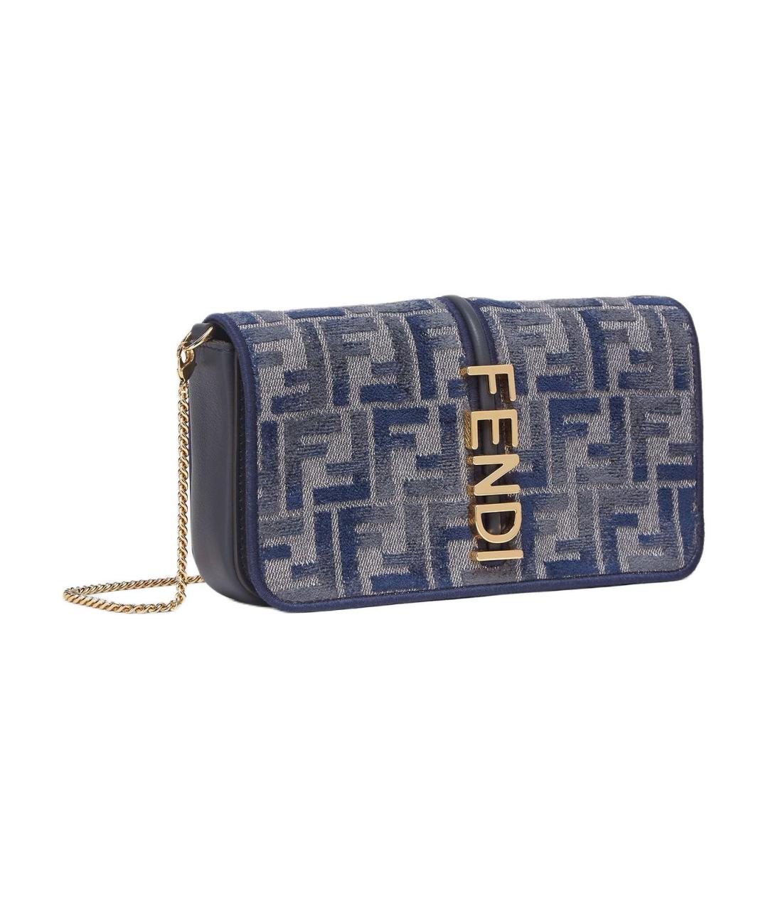 FENDI Синий кошелек, фото 4