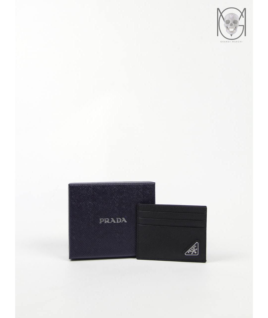 PRADA Черный кожаный кардхолдер, фото 2