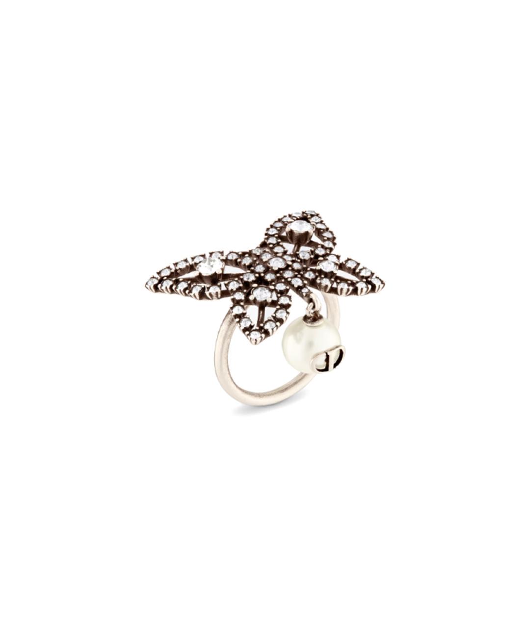 CHRISTIAN DIOR Серебряное металлическое кольцо, фото 1