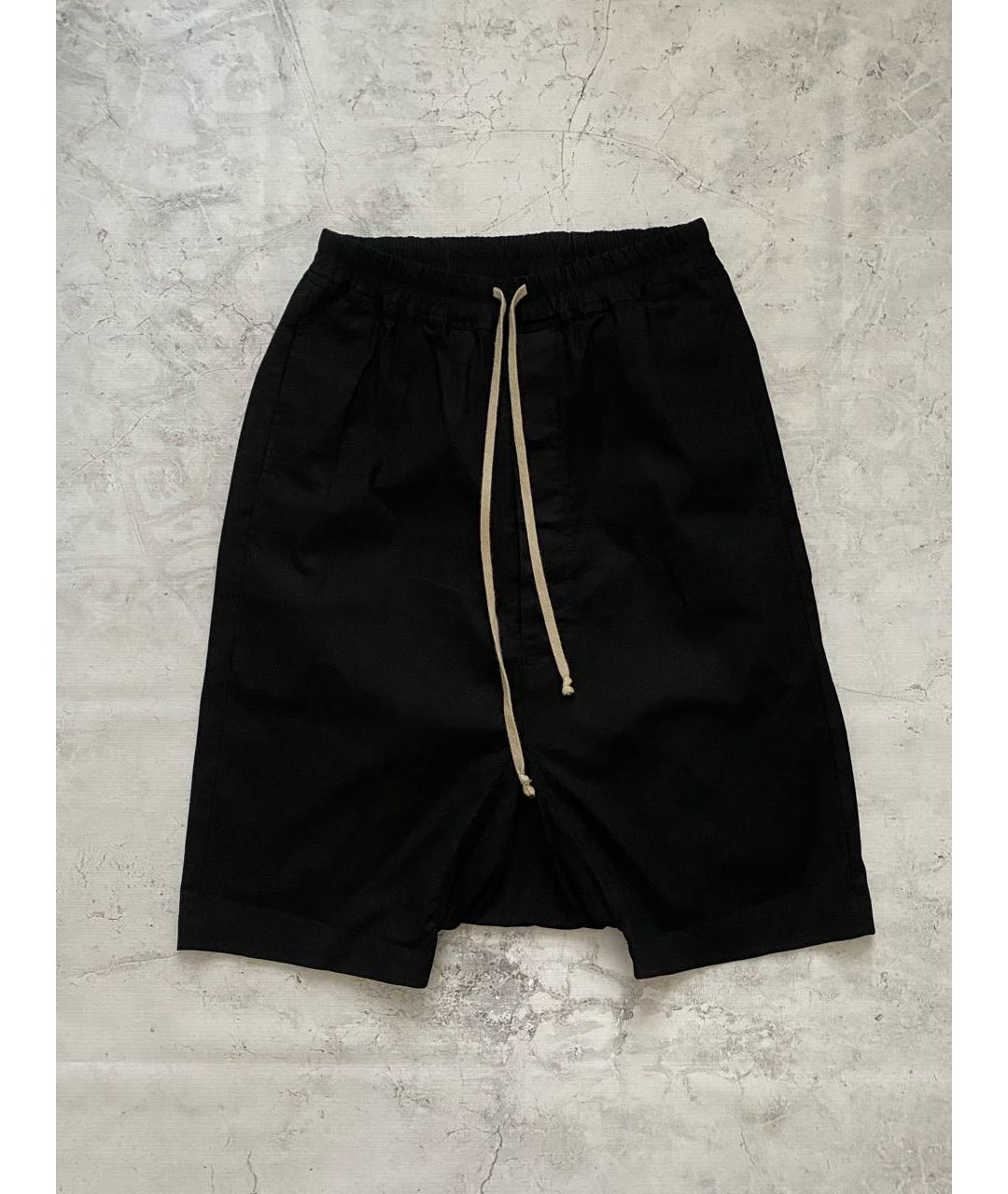 RICK OWENS Черные хлопковые шорты, фото 5