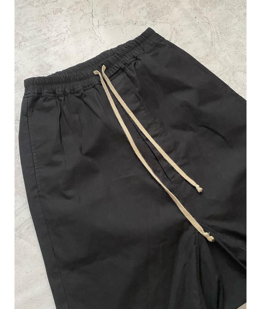 RICK OWENS Черные хлопковые шорты, фото 3